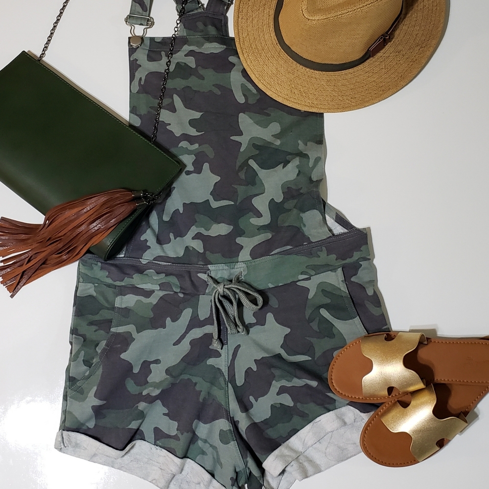 Camo Short Overalls